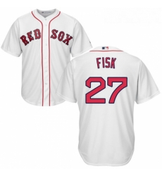Youth Majestic Boston Red Sox 27 Carlton Fisk Replica White Home Cool Base MLB Jersey Youth Majestic Boston Red Sox 27 Carlton Fisk Replica White Home Cool Base MLB Jersey