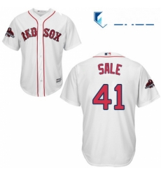 Youth Majestic Boston Red Sox 41 Chris Sale Authentic White Home Cool Base 2018 World Series Champions MLB Jersey Youth Majestic Boston Red Sox 41 Chris Sale Authentic White Home Cool Base 2018 World Series Champions MLB Jersey