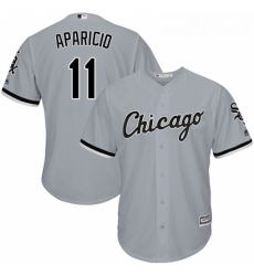Youth Majestic Chicago White Sox 11 Luis Aparicio Replica Grey Road Cool Base MLB Jersey Youth Majestic Chicago White Sox 11 Luis Aparicio Replica Grey Road Cool Base MLB Jersey
