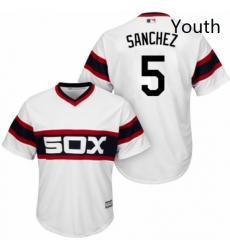 Youth Majestic Chicago White Sox 5 Yolmer Sanchez Authentic White 2013 Alternate Home Cool Base MLB Jersey Youth Majestic Chicago White Sox 5 Yolmer Sanchez Authentic White 2013 Alternate Home Cool Base MLB Jersey