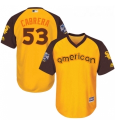 Youth Majestic Chicago White Sox 53 Melky Cabrera Authentic Yellow 2016 All Star American League BP Cool Base MLB Jersey Youth Majestic Chicago White Sox 53 Melky Cabrera Authentic Yellow 2016 All Star American League BP Cool Base MLB Jersey