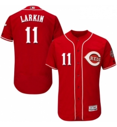 Mens Majestic Cincinnati Reds 11 Barry Larkin Red Alternate Flex Base Authentic Collection MLB Jersey Mens Majestic Cincinnati Reds 11 Barry Larkin Red Alternate Flex Base Authentic Collection MLB Jersey