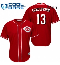Mens Majestic Cincinnati Reds 13 Dave Concepcion Replica Red Alternate Cool Base MLB Jersey Mens Majestic Cincinnati Reds 13 Dave Concepcion Replica Red Alternate Cool Base MLB Jersey