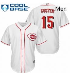 Mens Majestic Cincinnati Reds 15 George Foster Replica White Home Cool Base MLB Jersey Mens Majestic Cincinnati Reds 15 George Foster Replica White Home Cool Base MLB Jersey