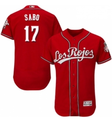 Mens Majestic Cincinnati Reds 17 Chris Sabo Red Los Rojos Flexbase Authentic Collection MLB Jersey Mens Majestic Cincinnati Reds 17 Chris Sabo Red Los Rojos Flexbase Authentic Collection MLB Jersey