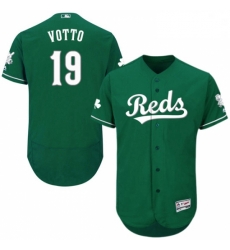 Mens Majestic Cincinnati Reds 19 Joey Votto Green Celtic Flexbase Authentic Collection MLB Jersey Mens Majestic Cincinnati Reds 19 Joey Votto Green Celtic Flexbase Authentic Collection MLB Jersey