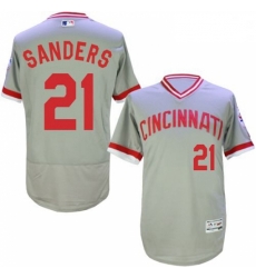 Mens Majestic Cincinnati Reds 21 Reggie Sanders Grey Flexbase Authentic Collection Cooperstown MLB Jersey Mens Majestic Cincinnati Reds 21 Reggie Sanders Grey Flexbase Authentic Collection Cooperstown MLB Jersey