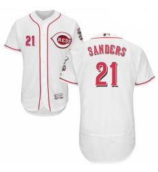 Mens Majestic Cincinnati Reds 21 Reggie Sanders White Home Flex Base Authentic Collection MLB Jersey Mens Majestic Cincinnati Reds 21 Reggie Sanders White Home Flex Base Authentic Collection MLB Jersey