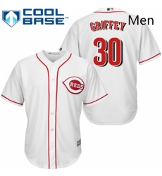 Mens Majestic Cincinnati Reds 30 Ken Griffey Replica White Home Cool Base MLB Jersey Mens Majestic Cincinnati Reds 30 Ken Griffey Replica White Home Cool Base MLB Jersey