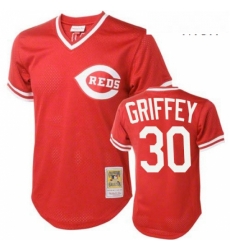 Mens Mitchell and Ness Cincinnati Reds 30 Ken Griffey Replica Red Throwback MLB Jersey Mens Mitchell and Ness Cincinnati Reds 30 Ken Griffey Replica Red Throwback MLB Jersey