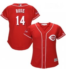 Womens Majestic Cincinnati Reds 14 Pete Rose Authentic Red Alternate Cool Base MLB Jersey Womens Majestic Cincinnati Reds 14 Pete Rose Authentic Red Alternate Cool Base MLB Jersey