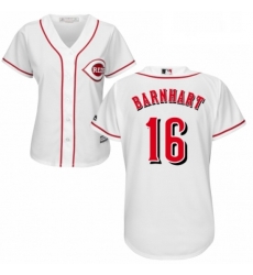 Womens Majestic Cincinnati Reds 16 Tucker Barnhart Replica White Home Cool Base MLB Jersey Womens Majestic Cincinnati Reds 16 Tucker Barnhart Replica White Home Cool Base MLB Jersey