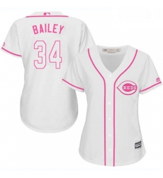 Womens Majestic Cincinnati Reds 34 Homer Bailey Authentic White Fashion Cool Base MLB Jersey Womens Majestic Cincinnati Reds 34 Homer Bailey Authentic White Fashion Cool Base MLB Jersey