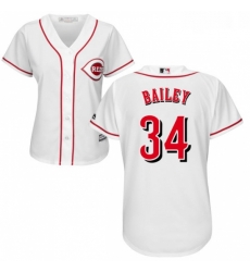 Womens Majestic Cincinnati Reds 34 Homer Bailey Replica White Home Cool Base MLB Jersey Womens Majestic Cincinnati Reds 34 Homer Bailey Replica White Home Cool Base MLB Jersey