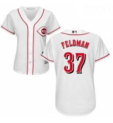 Womens Majestic Cincinnati Reds 37 Scott Feldman Authentic White MLB Jersey Womens Majestic Cincinnati Reds 37 Scott Feldman Authentic White MLB Jersey