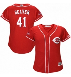 Womens Majestic Cincinnati Reds 41 Tom Seaver Authentic Red Alternate Cool Base MLB Jersey Womens Majestic Cincinnati Reds 41 Tom Seaver Authentic Red Alternate Cool Base MLB Jersey