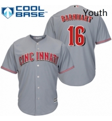 Youth Majestic Cincinnati Reds 16 Tucker Barnhart Authentic Grey Road Cool Base MLB Jersey Youth Majestic Cincinnati Reds 16 Tucker Barnhart Authentic Grey Road Cool Base MLB Jersey