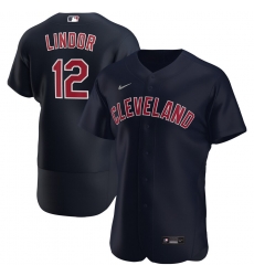 Men Cleveland Indians 12 Francisco Lindor Men Nike Navy Alternate 2020 Flex Base Player MLB Jersey Men Cleveland Indians 12 Francisco Lindor Men Nike Navy Alternate 2020 Flex Base Player MLB Jersey