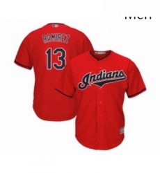 Mens Cleveland Indians 13 Hanley Ramirez Replica Scarlet Alternate 2 Cool Base Baseball Jersey Mens Cleveland Indians 13 Hanley Ramirez Replica Scarlet Alternate 2 Cool Base Baseball Jersey