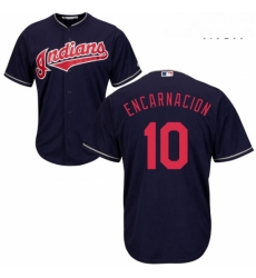 Mens Majestic Cleveland Indians 10 Edwin Encarnacion Replica Navy Blue Alternate 1 Cool Base MLB Jersey Mens Majestic Cleveland Indians 10 Edwin Encarnacion Replica Navy Blue Alternate 1 Cool Base MLB Jersey