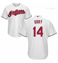 Mens Majestic Cleveland Indians 14 Larry Doby Replica White Home Cool Base MLB Jersey Mens Majestic Cleveland Indians 14 Larry Doby Replica White Home Cool Base MLB Jersey