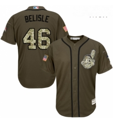 Mens Majestic Cleveland Indians 46 Matt Belisle Authentic Green Salute to Service MLB Jersey Mens Majestic Cleveland Indians 46 Matt Belisle Authentic Green Salute to Service MLB Jersey