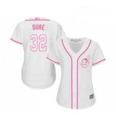 Womens Cleveland Indians 32 Zach Duke Replica White Fashion Cool Base Baseball Jersey Womens Cleveland Indians 32 Zach Duke Replica White Fashion Cool Base Baseball Jersey