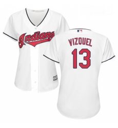 Womens Majestic Cleveland Indians 13 Omar Vizquel Authentic White Home Cool Base MLB Jersey Womens Majestic Cleveland Indians 13 Omar Vizquel Authentic White Home Cool Base MLB Jersey