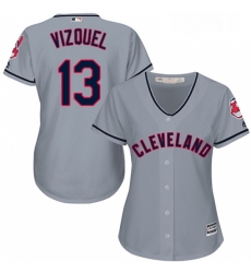 Womens Majestic Cleveland Indians 13 Omar Vizquel Replica Grey Road Cool Base MLB Jersey Womens Majestic Cleveland Indians 13 Omar Vizquel Replica Grey Road Cool Base MLB Jersey