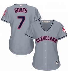 Womens Majestic Cleveland Indians 7 Yan Gomes Replica Grey Road Cool Base MLB Jersey Womens Majestic Cleveland Indians 7 Yan Gomes Replica Grey Road Cool Base MLB Jersey