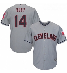 Youth Majestic Cleveland Indians 14 Larry Doby Replica Grey Road Cool Base MLB Jersey Youth Majestic Cleveland Indians 14 Larry Doby Replica Grey Road Cool Base MLB Jersey