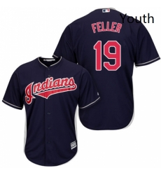 Youth Majestic Cleveland Indians 19 Bob Feller Authentic Navy Blue Alternate 1 Cool Base MLB Jersey Youth Majestic Cleveland Indians 19 Bob Feller Authentic Navy Blue Alternate 1 Cool Base MLB Jersey