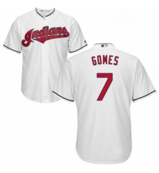 Youth Majestic Cleveland Indians 7 Yan Gomes Authentic White Home Cool Base MLB Jersey Youth Majestic Cleveland Indians 7 Yan Gomes Authentic White Home Cool Base MLB Jersey