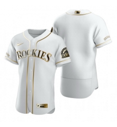 Colorado Rockies Blank White Nike Mens Authentic Golden Edition MLB Jersey Colorado Rockies Blank White Nike Mens Authentic Golden Edition MLB Jersey