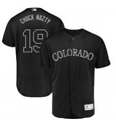 Men Colorado Chuck Nazty Black MLB Jersey Men Colorado Chuck Nazty Black MLB Jersey