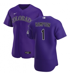 Men Colorado Rockies 1 Garrett Hampson Men Nike Purple Alternate 2020 Flex Base Player MLB Jersey Men Colorado Rockies 1 Garrett Hampson Men Nike Purple Alternate 2020 Flex Base Player MLB Jersey