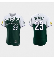 Men Colorado Rockies 23 Kris Bryant 2022 Green City Connect Flex Base Stitched Jerseys Men Colorado Rockies 23 Kris Bryant 2022 Green City Connect Flex Base Stitched Jerseys