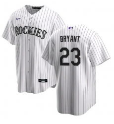 Men Colorado Rockies 23 Kris Bryant White Stitched Baseball jersey Men Colorado Rockies 23 Kris Bryant White Stitched Baseball jersey