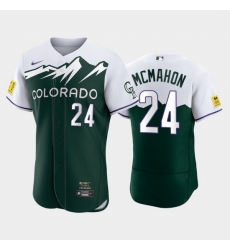 Men Colorado Rockies 24 Ryan McMahon 2022 Green City Connect Flex Base Stitched Jerseys Men Colorado Rockies 24 Ryan McMahon 2022 Green City Connect Flex Base Stitched Jerseys