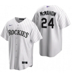 Men Colorado Rockies 24 Ryan McMahon White Stitched Baseball Jerse Men Colorado Rockies 24 Ryan McMahon White Stitched Baseball Jerse