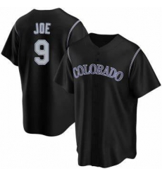 Men Colorado Rockies Connor Joe #9 Black Cool Base Stitched Baseball Jersey Men Colorado Rockies Connor Joe #9 Black Cool Base Stitched Baseball Jersey