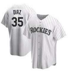 Men Nike Colorado Rockies 35 Elias Diaz White Cool Base MLB Jersey Men Nike Colorado Rockies 35 Elias Diaz White Cool Base MLB Jersey