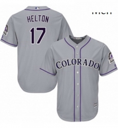 Mens Majestic Colorado Rockies 17 Todd Helton Replica Grey Road Cool Base MLB Jersey Mens Majestic Colorado Rockies 17 Todd Helton Replica Grey Road Cool Base MLB Jersey