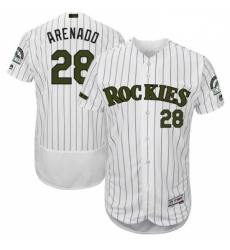 Mens Majestic Colorado Rockies 28 Nolan Arenado White Memorial Day Authentic Collection Flex Base MLB Jersey Mens Majestic Colorado Rockies 28 Nolan Arenado White Memorial Day Authentic Collection Flex Base MLB Jersey