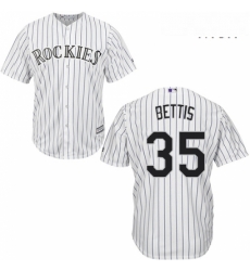 Mens Majestic Colorado Rockies 35 Chad Bettis Replica White Home Cool Base MLB Jersey Mens Majestic Colorado Rockies 35 Chad Bettis Replica White Home Cool Base MLB Jersey