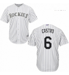 Mens Majestic Colorado Rockies 6 Daniel Castro Replica White Home Cool Base MLB Jersey Mens Majestic Colorado Rockies 6 Daniel Castro Replica White Home Cool Base MLB Jersey