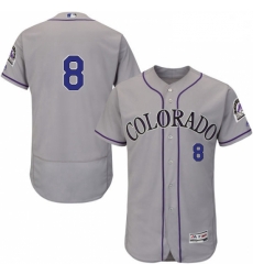 Mens Majestic Colorado Rockies 8 Gerardo Parra Grey Road Flex Base Authentic Collection MLB Jersey Mens Majestic Colorado Rockies 8 Gerardo Parra Grey Road Flex Base Authentic Collection MLB Jersey