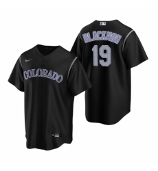 Mens Nike Colorado Rockies 19 Charlie Blackmon Black Alternate Stitched Baseball Jerse Mens Nike Colorado Rockies 19 Charlie Blackmon Black Alternate Stitched Baseball Jerse