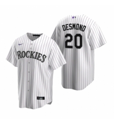 Mens Nike Colorado Rockies 20 Ian Desmond White Home Stitched Baseball Jerse Mens Nike Colorado Rockies 20 Ian Desmond White Home Stitched Baseball Jerse
