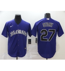 Rockies 27 Trevor Story Purple 2020 Nike Cool Base Jersey Rockies 27 Trevor Story Purple 2020 Nike Cool Base Jersey